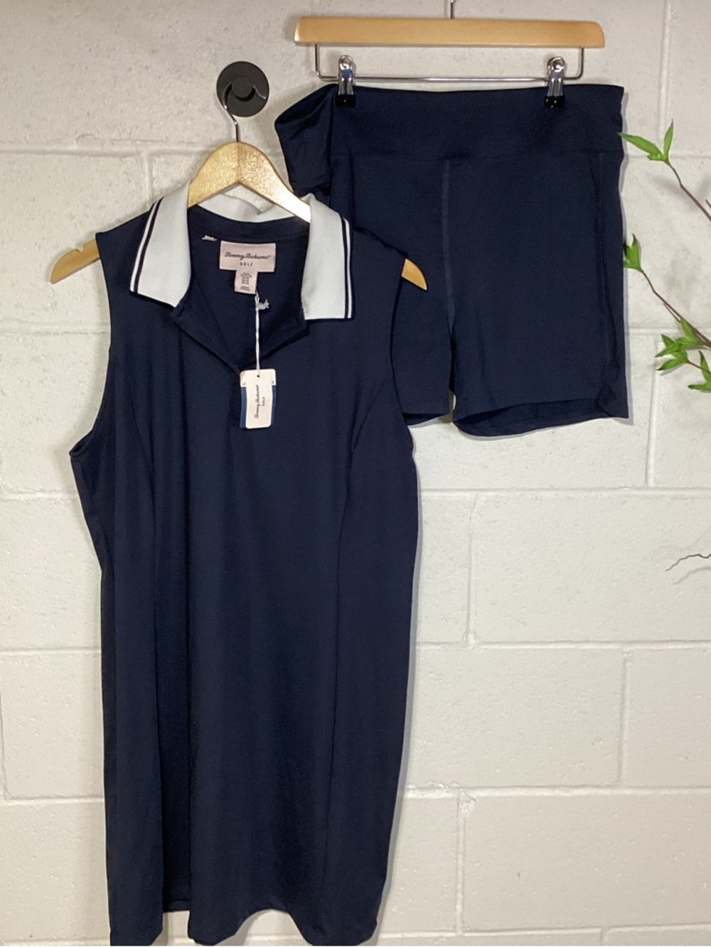 Tommy Bahama Sleeveless Navy Polo Dress with Matching Shorts, No Tags